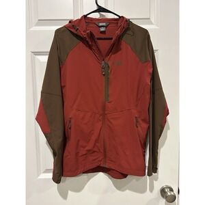Outdoor Research Ferrosi Hooded Jacket Mens Small Red Brown Windbreaker 250094